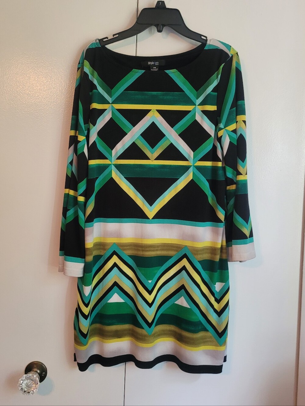 Style & Co Petite Geometric Print Dress